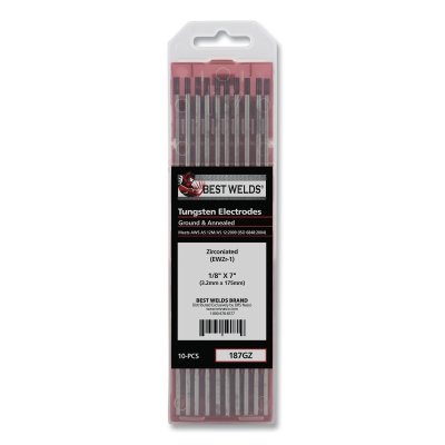 1/8 X 7 ZIRCONIATED TUNGSTEN 10/PK